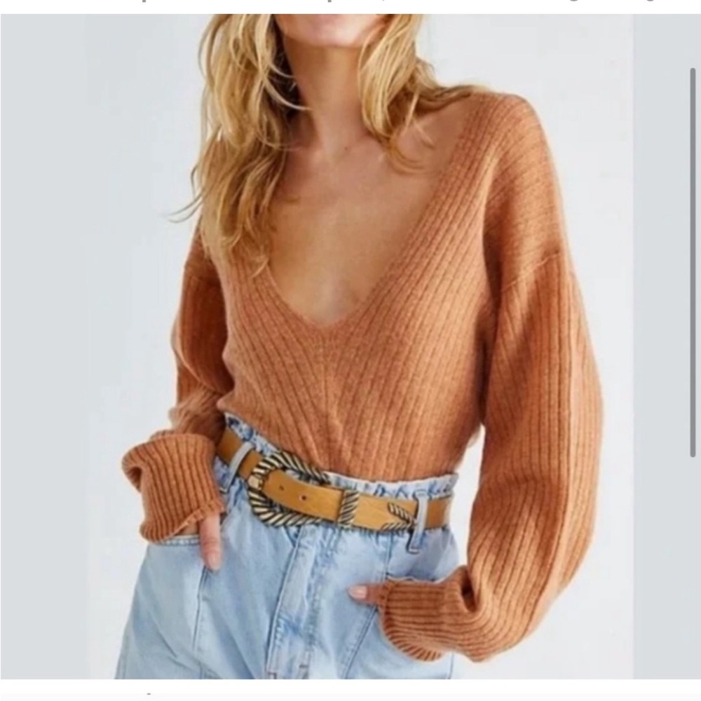 Free People Cropped Cashmere Sweater